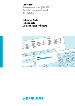 Lignostone&reg; Kunstharzpressholz (DIN 7707) Densified compressed