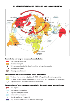 croquis - une inegale integration des territoires dans la mondialisation