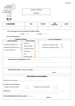 Synth&egrave;se (document C)