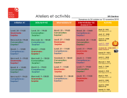 Ateliers et activités