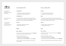 menu oktober 2016 koffie menu octobre 2016 café