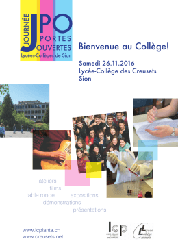 Le programme - Lycée-Collège de la Planta