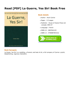 Read  La Guerre, Yes Sir! Book Free