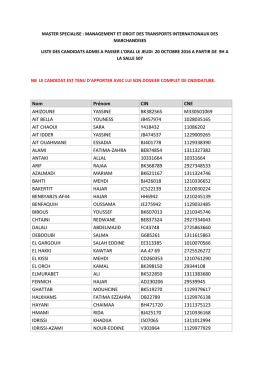liste oral