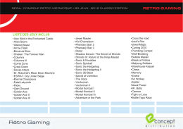 liste des jeux inclus