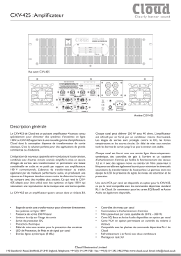 CXV-425 : Amplificateur