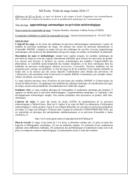apprentissage automatique en prévision météorologique