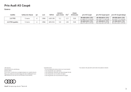 Liste de prix