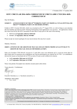 IOTC CIRCULAR 2016–065b CORRIGENDUM/ CIRCULAIRE CTOI