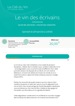 Le vin des écrivains