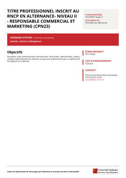 titre professionnel inscrit au rncp en alternance