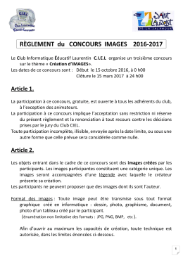 pour consulter le reglement du concours cliquez ici