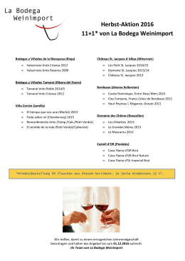 Herbst-Aktion 2016 11+1* von La Bodega Weinimport