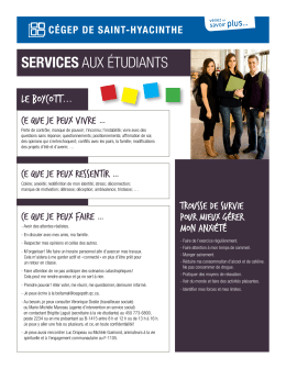 services aux étudiants - Cégep de Saint