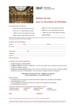 pour les particuliers - Bibliothèque nationale de France