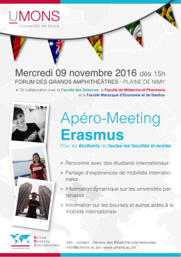 Ap&eacute;ro-Meeting Erasmus - Institut d`Informatique