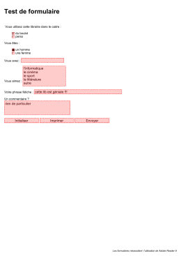 Test de formulaire