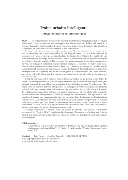 Trains urbains intelligents