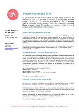 Effervescence artistique &agrave; l`UM