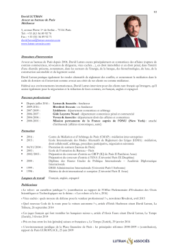 t&eacute;l&eacute;charger son CV - Lutran Associes Avocats Paris
