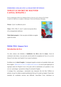 Fiche pédagogique – semaine 2