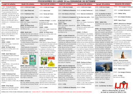 Grille de programme du 24 au 30 octobre