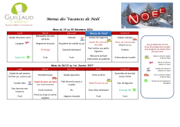 Menus des Vacances de Noël - Mairie de Saint-Paul-de