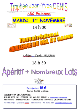1er novembre Eaubonne Trophée Jean Yves Denis