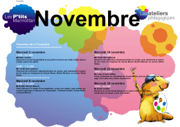 Planning de Novembre 2016