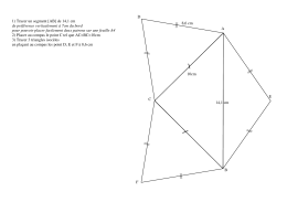 1) Tracer un segment [AB] de 14,1 cm de pr&eacute;f&eacute;rence verticalement &agrave;