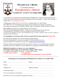 pèlerinage à rome élisabeth de la trinité
