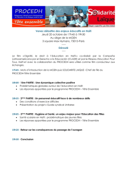 D&eacute;couvrez le programme