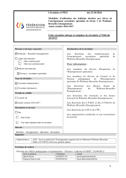 ministere de la communaute francaise