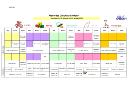 Semaine du 30 janvier au 3 février 2017