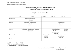 Sciences Nucléaires