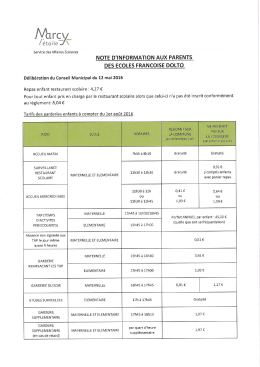Page 1 Marcy. (étoile / Service des Affaires Scolaires NOTE D