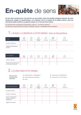 questionnaire - Neuville en ferrain