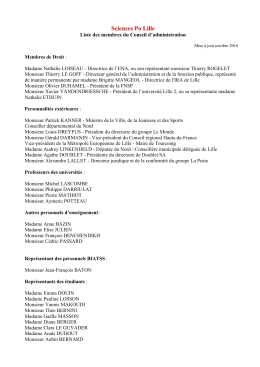 Liste des membres du conseil d`administration