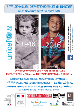 9i&egrave;mes semaines d&eacute;partementales de l`UNICEF en Aveyron