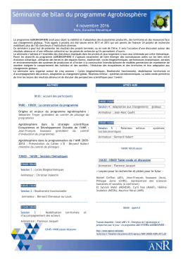 Programme AGROBIOSPHERE 4 nov. 2016 File