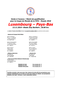 Luxembourg &ndash; Pays-Bas
