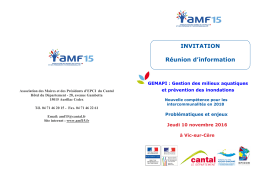Invitation et programme - Association des maires du Cantal