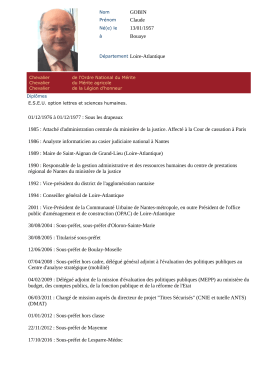 C.V. Claude GOBIN sous pr&eacute;fet de Lesparre M&eacute;doc