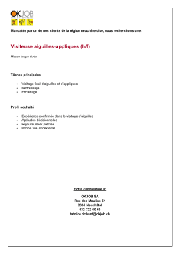 Visiteuse aiguilles-appliques (h/f)