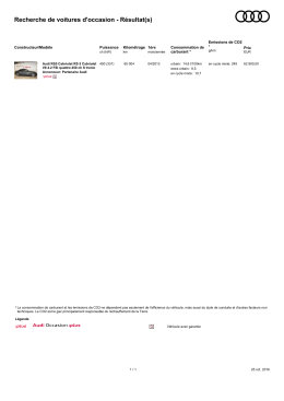 Recherche de voitures d`occasion