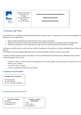 Pr&eacute;sentation d&eacute;taill&eacute;e de la formation