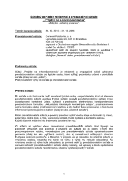 Štatút súťaže s elektronickou korešpondenciou