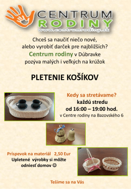 pletenie košíkov