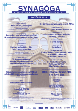 Okt&oacute;ber 2016 - Mesto Nitra