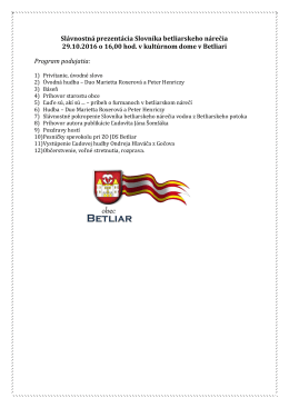 Program podujatia